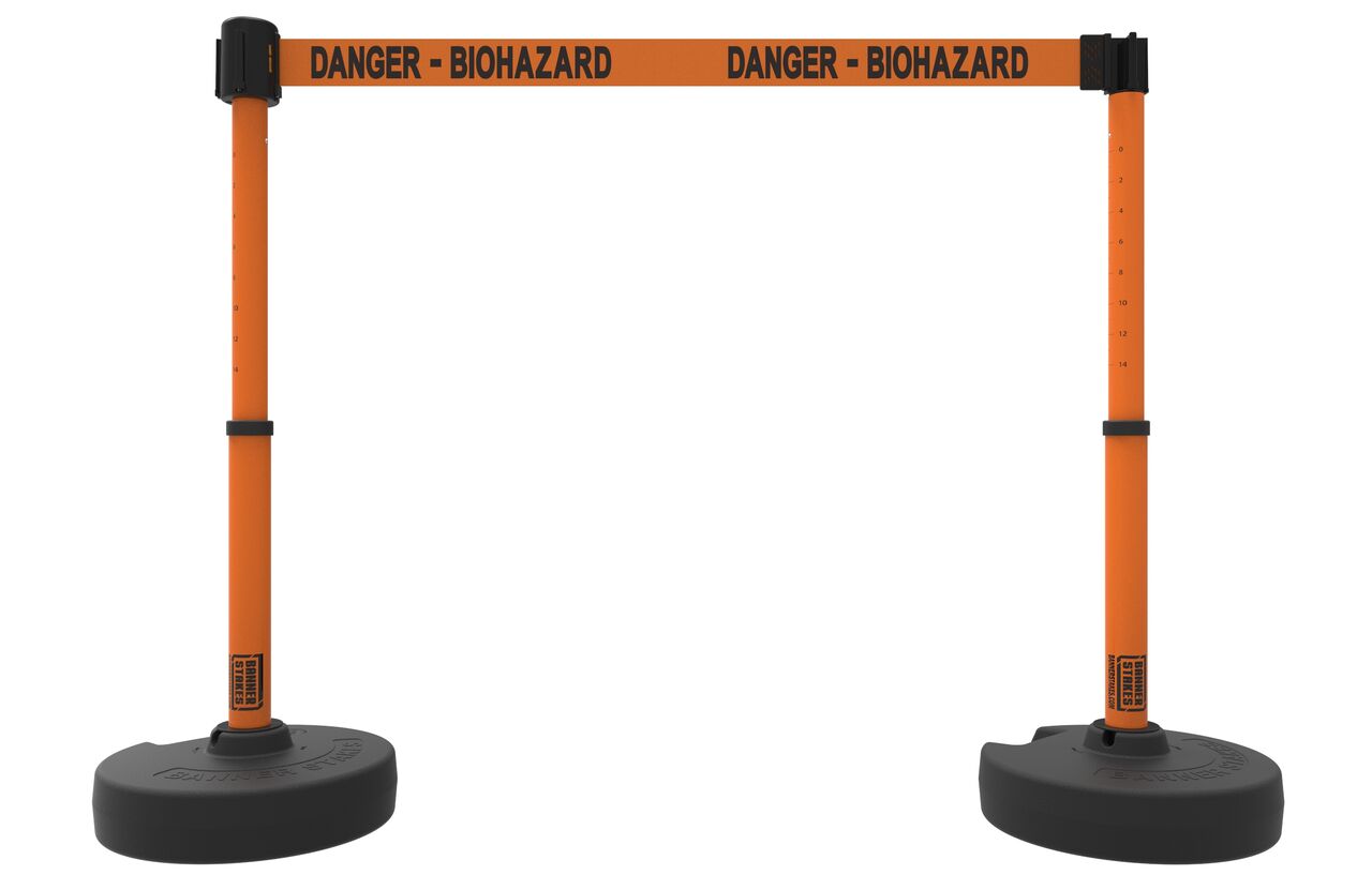 Banner Stakes Plus Barrier Set X2 With Orange 